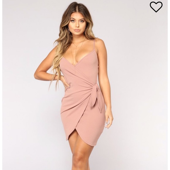 Fashion Nova Liliana Wrap Dress in Mauve - Picture 1 of 4